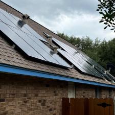 Solar panel driveway cleaning